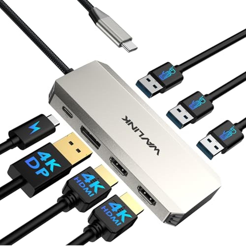 Docking Station: WAVLINK Triple 4K Docking Station with – Front View