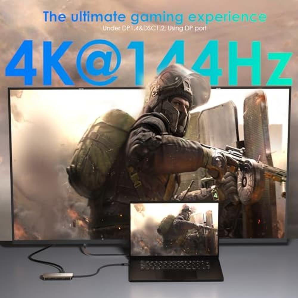 Docking Station: WAVLINK Triple 4K Docking Station with – Close-up Detail