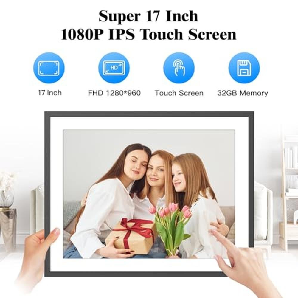 Digital Frame: Large Digital Picture Frame 17 Inch – Close-up Detail