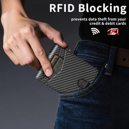 LATKWO Mens RFID Blocking Zipper Wallet with 2 ID Windows – Packaging
