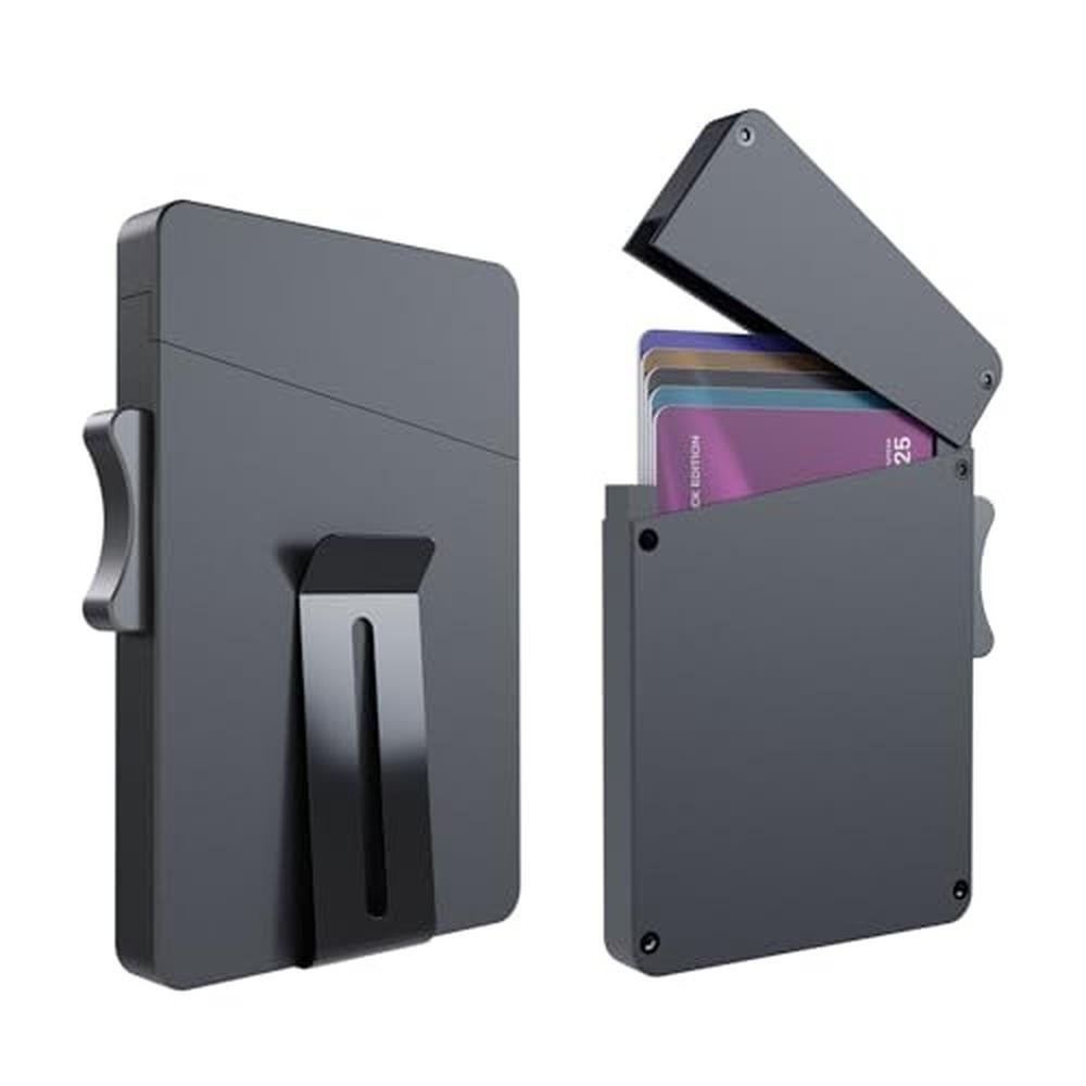Card Holder: LEDONGUS Wallet RFID Blocking Metal Card – Front View
