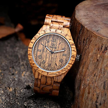 LeeEv Mens Light Weight Unique Wood Watch – In Use