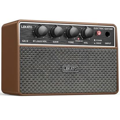 LEKATO 10W Mini Guitar Amp: Portable Electric Guitar – Front View