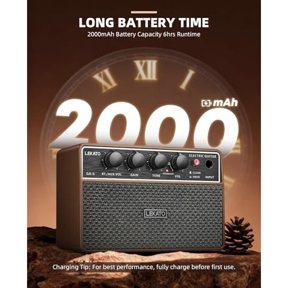 LEKATO 10W Mini Guitar Amp: Portable Electric Guitar – Close-up Detail