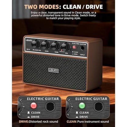 LEKATO 10W Mini Guitar Amp: Portable Electric Guitar – In Use