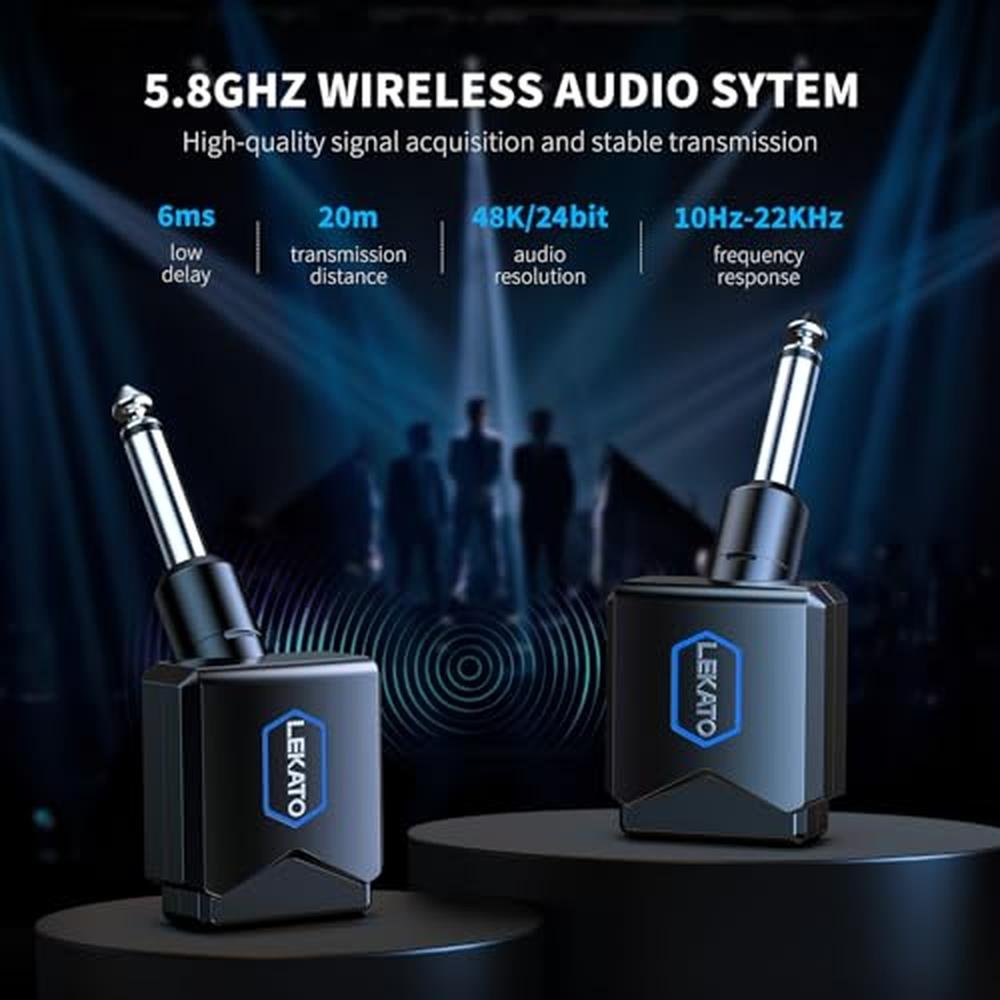Guitar System: LEKATO 5.8G Wireless Guitar Transmitter – In Use