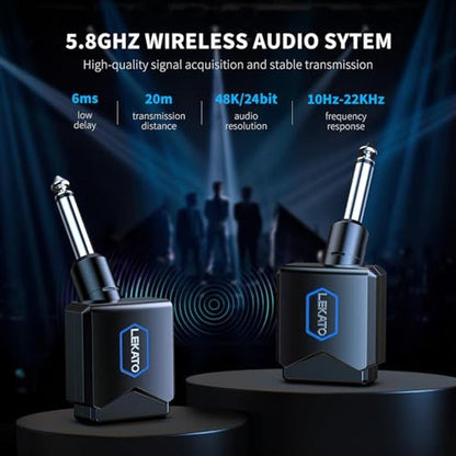 Guitar System: LEKATO 5.8G Wireless Guitar Transmitter – In Use