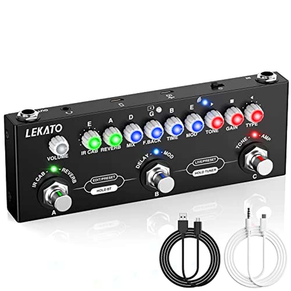 LEKATO Multi Effects Guitar Pedal – Front View
