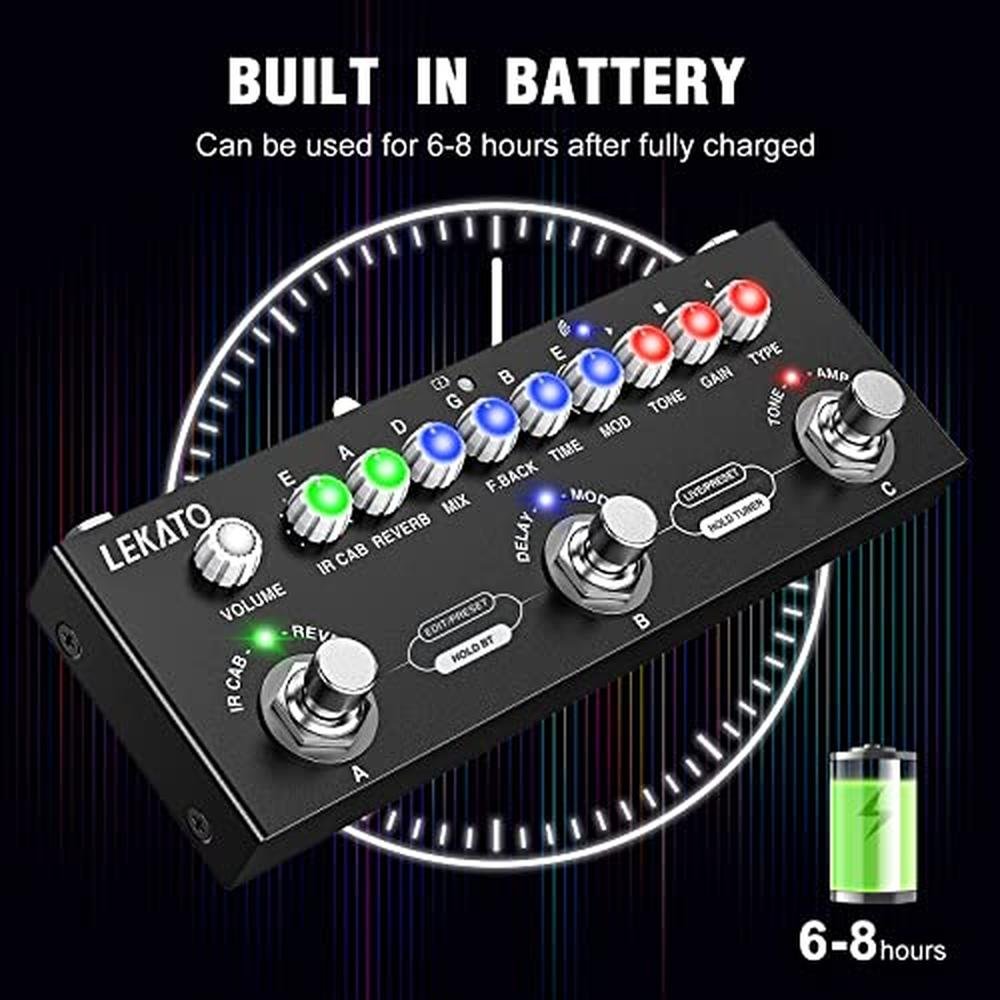 LEKATO Multi Effects Guitar Pedal – Close-up Detail