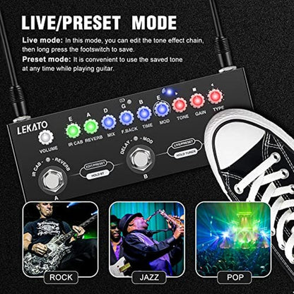 LEKATO Multi Effects Guitar Pedal – In Use