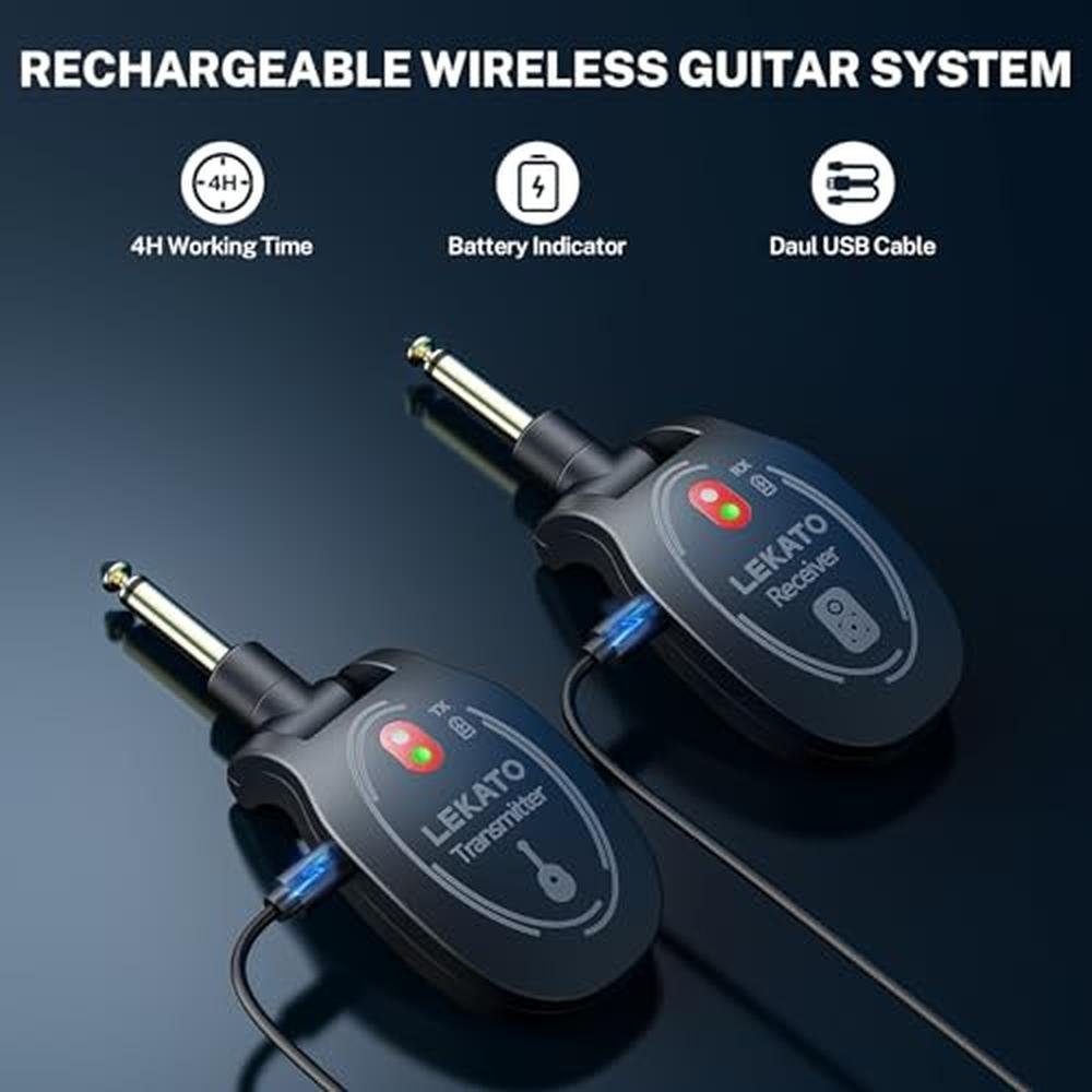 LEKATO UHF Wireless Guitar System Rechargeable – In Use