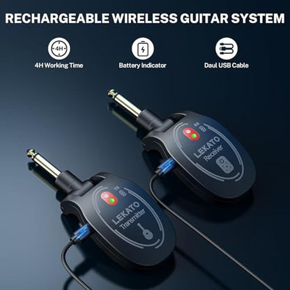 LEKATO UHF Wireless Guitar System Rechargeable – In Use