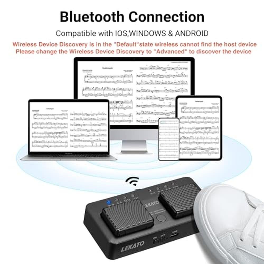 Page Turner: LEKATO Wireless Bluetooth Pedal – Close-up Detail
