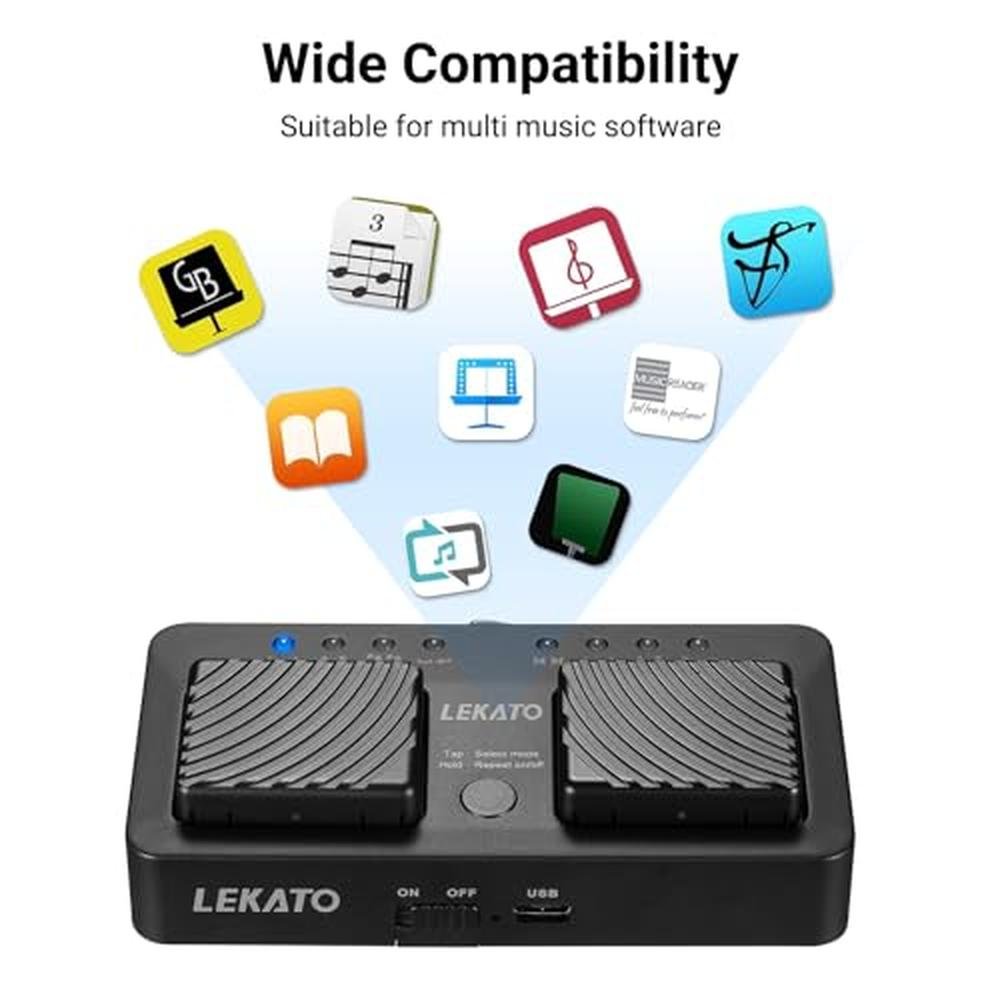 Page Turner: LEKATO Wireless Bluetooth Pedal – In Use