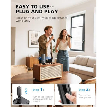 LEKATO Wireless Microphone: 2.4GHz Rechargeable Dual – Packaging
