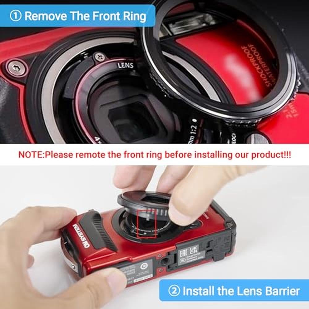 Lens Protector Cover for Olympus TG-7 TG-6 TG-5 TG-4 TG-3 – Side View