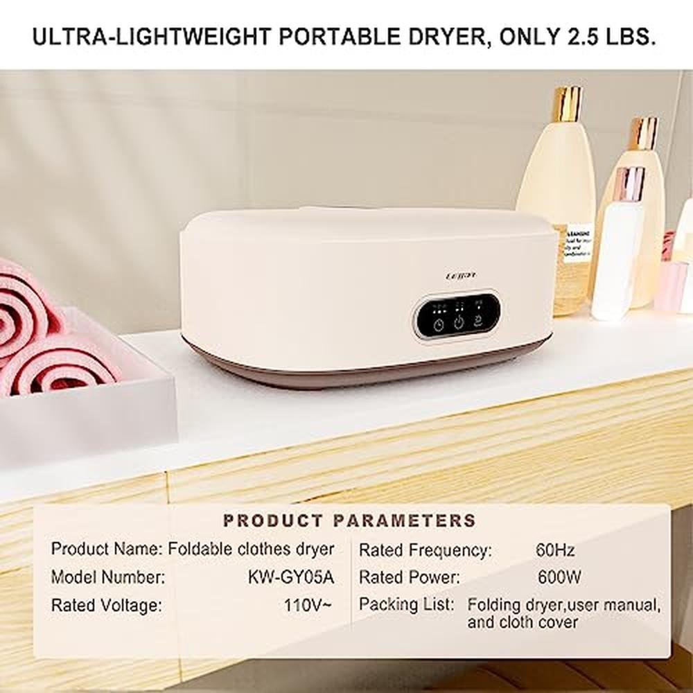 Dryer Portable: Letton Compact Foldable Mini Electric – Packaging