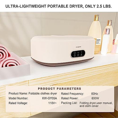 Dryer Portable: Letton Compact Foldable Mini Electric – Packaging