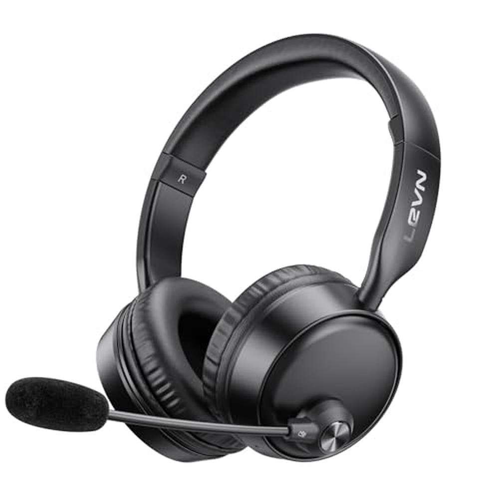 Bluetooth Headset: LEVN Bluetooth Headphones with – Front View