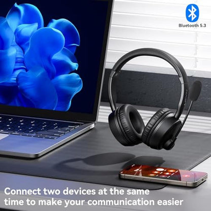Bluetooth Headset: LEVN Bluetooth Headphones with – In Use