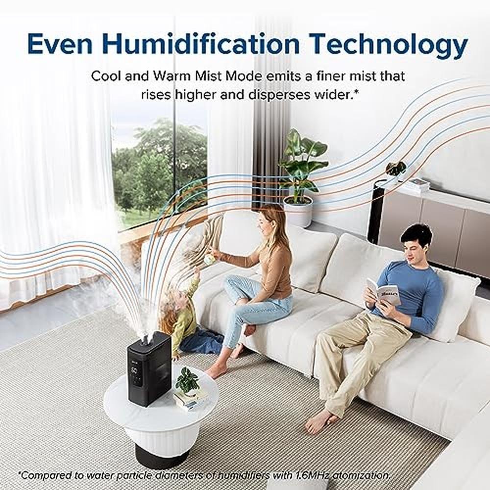 Levoit Warm Mist Humidifier: Levoit 6L Smart Warm and Cool – In Use