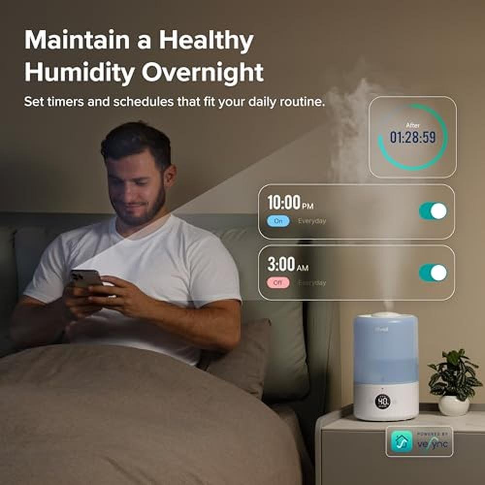 Levoit Humidifiers: Levoit Smart Humidifier 3L Blue – In Use
