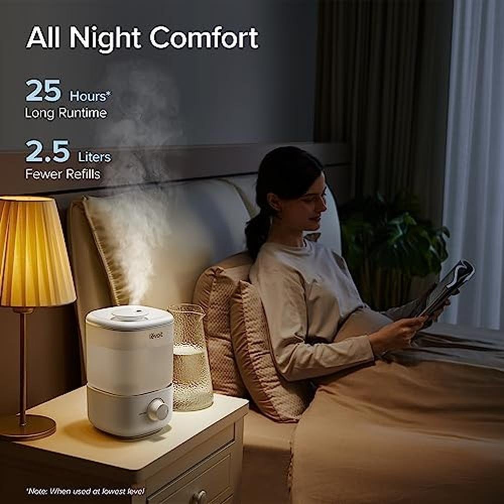 Levoit Top Fill Humidifiers: 2.5L Tank for Large Room – In Use