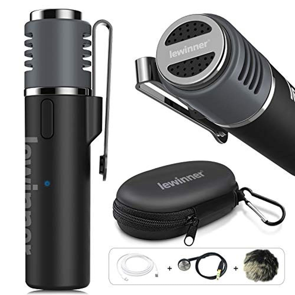 Lewinner Wireless Lavalier Microphone – Front View