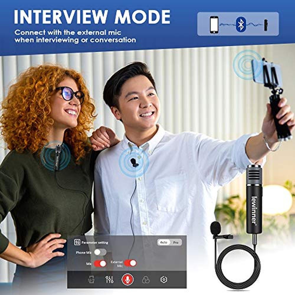 Lewinner Wireless Lavalier Microphone – In Use
