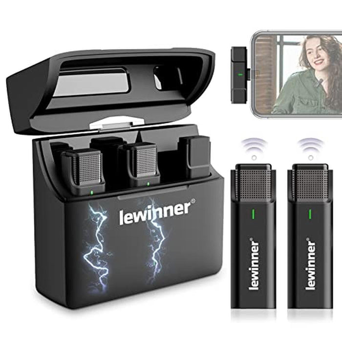 Lewinner Wireless Microphone: Lewinner Set 2 Transmitters 1 – Front View