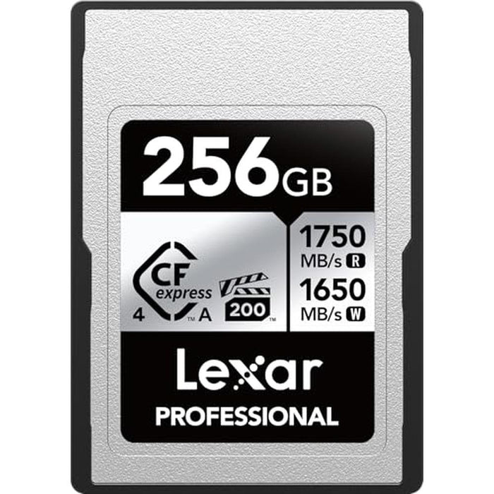 Lexar 256GB: Professional CFexpress Type-A Silver 4.0 – Front View