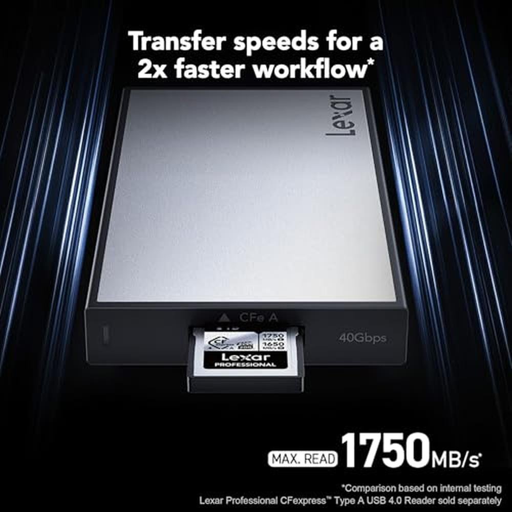 Lexar 256GB: Professional CFexpress Type-A Silver 4.0 – Side View
