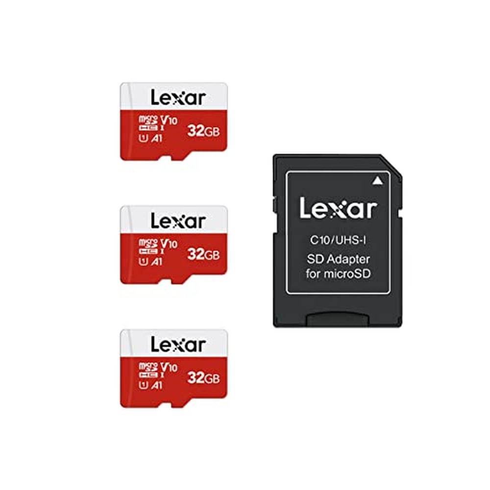 Adapter Lexar: Lexar 32GB Micro SD Card 3 Pack MicroSDHC – Front View