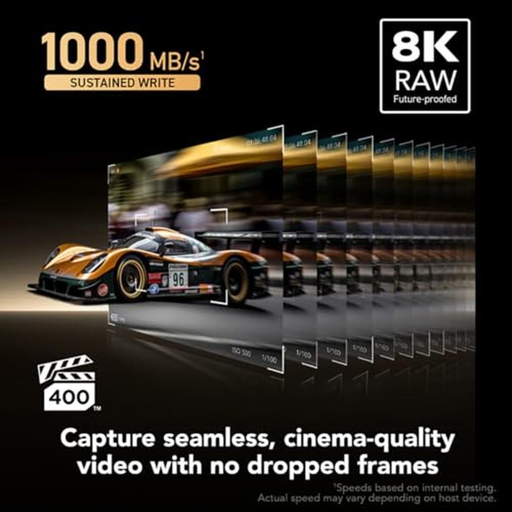 Lexar Gold Series Professional 256GB CFexpress 4.0 Type-A – Close-up Detail
