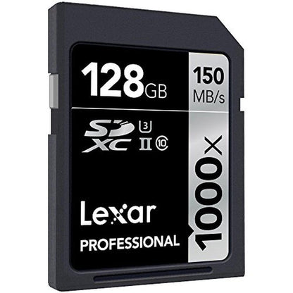 Lexar Professional: 128GB 1000x Speed SDXC UHS-II Memory – Close-up Detail