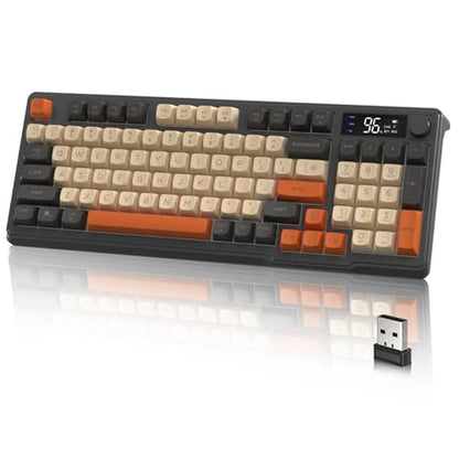 Gaming Keyboard: LexonElec M96 Wireless Mechanical Feeling – Front View