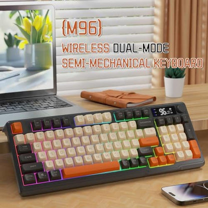Gaming Keyboard: LexonElec M96 Wireless Mechanical Feeling – Side View