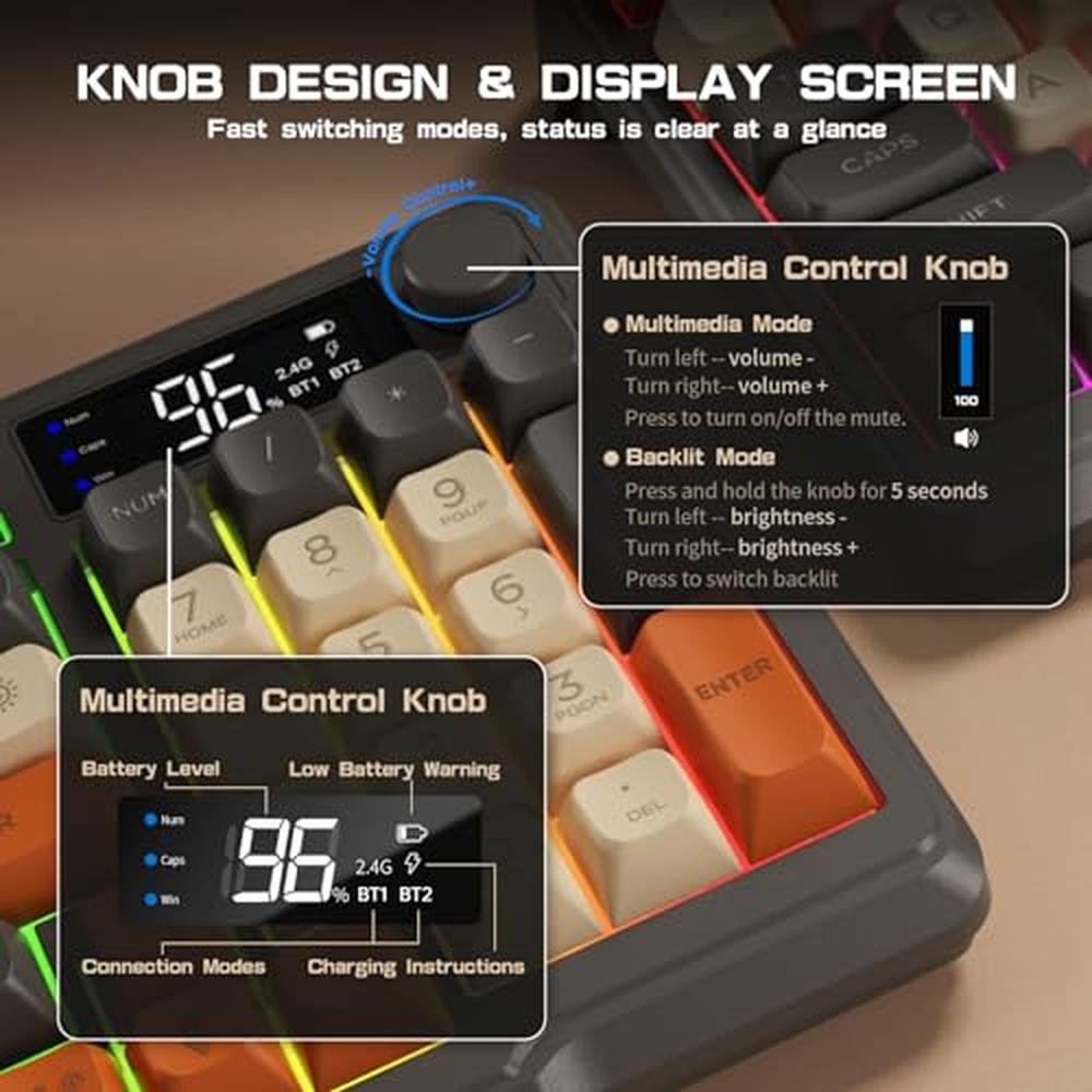 Gaming Keyboard: LexonElec M96 Wireless Mechanical Feeling – In Use