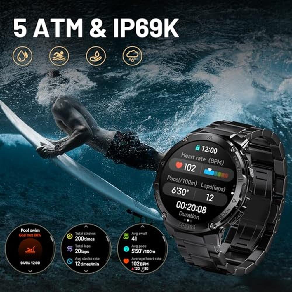 LICHIGY Smart Watch: Men's GPS 50 Days Battery Life 5ATM – In Use