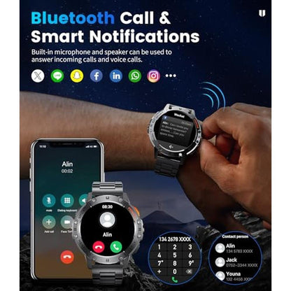 LIGE 1.43 AMOLED Smart Watch: High-End Men's Timepiece – In Use