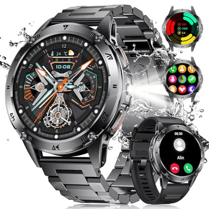 LIGE Military Smart Watch for Men – Front View