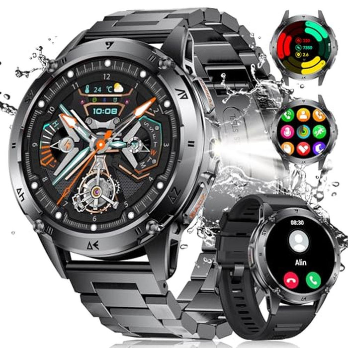 LIGE Military Smart Watch for Men – Front View