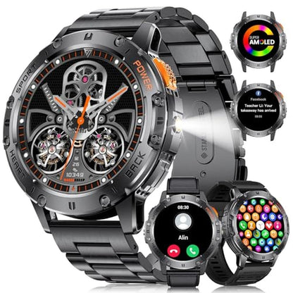 Watch Lige: Premium Smartwatch for Men with Flashlight – Front View