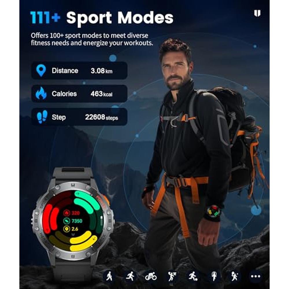 Watch Lige: Premium Smartwatch for Men with Flashlight – In Use