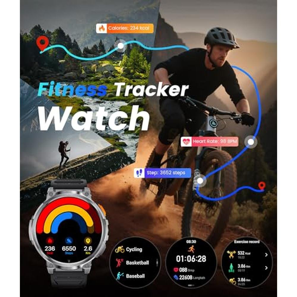 LIGE Smart Watches for Men: 730mAh Battery – In Use