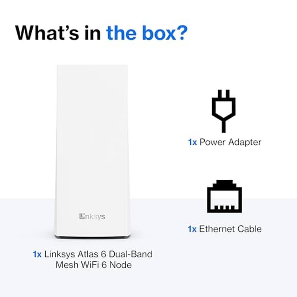Linksys Atlas WiFi 6 Router Home WiFi Mesh System – Packaging