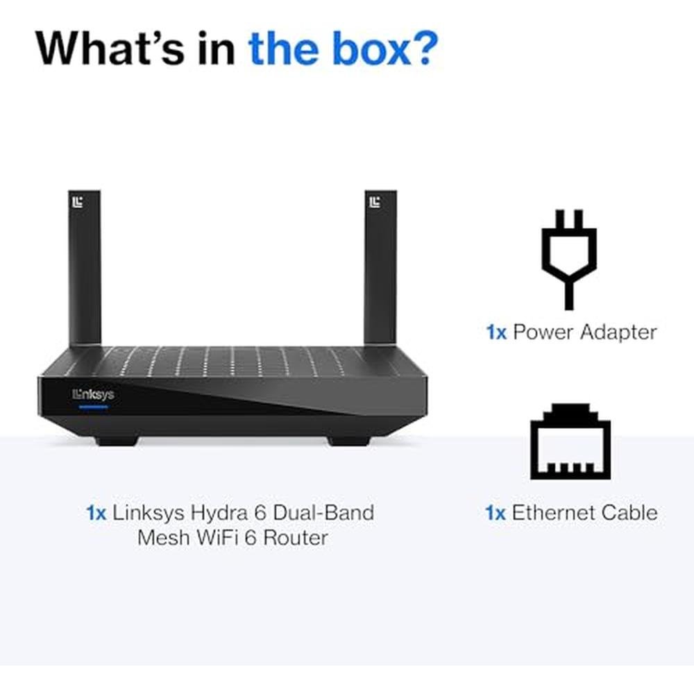Linksys AX2200: Dual-Band Mesh WiFi 6 Router – Side View