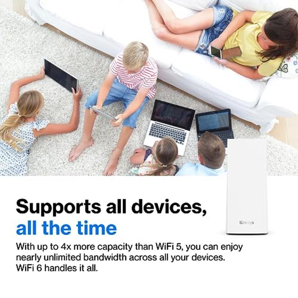 Linksys AX4200 Smart Mesh Wi-Fi 6 Router Whole Home WiFi – In Use