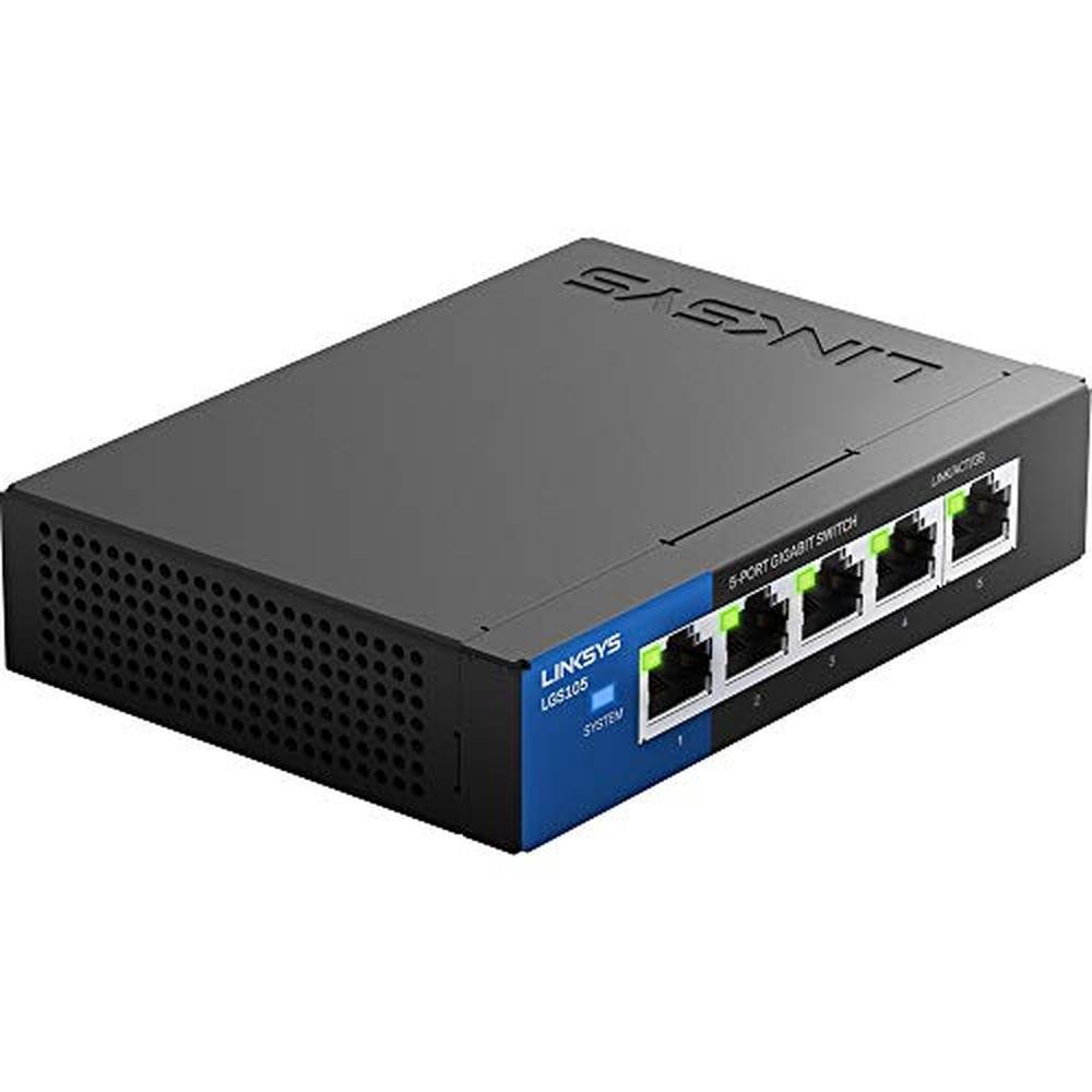 Linksys LGS105: 5-Port Business Desktop Gigabit Ethernet – In Use