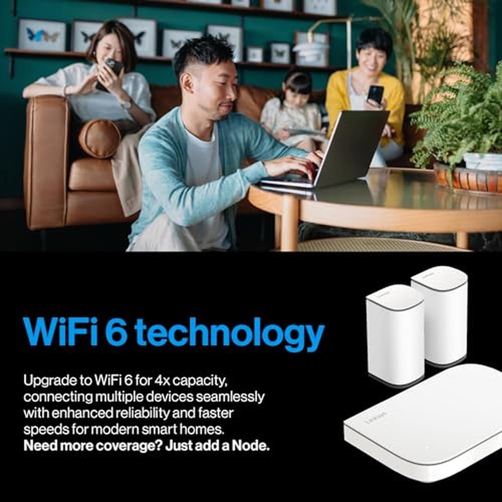 Linksys Multi-gig Micro Mesh WiFi 6 System – Side View